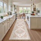 Madane Washable Runner Rugs 2x10 Long for Hallway Kitchen, Pink by Madane