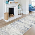 2'6 x 10' Runner Rug Non Slip,Washable Kitchen Rugs,Blue by Restydon
