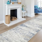 2'6 x 10' Runner Rug Non Slip,Washable Kitchen Rugs,Blue by Restydon