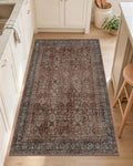 OLANLY 2x4 Washable Accent Rug Non Slip Carpet for Entryway Kitchen Bedside by OLANLY