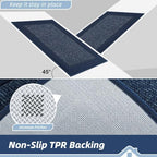 BEQHAUSE Indoor Door Mat 36" x 60", Dirt Trapper Door Mats, Blue - Image 4