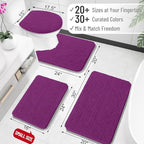 OLANLY Bathroom Rugs 34x21, Extra Soft Absorbent Chenille Bath Rugs - Image 2