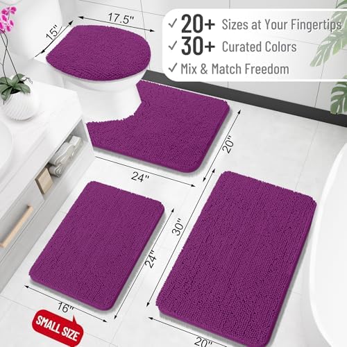OLANLY Large Bathroom Rugs 59x35, Extra Soft Absorbent Chenille Bath Rugs - Image 2