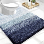 OLANLY Luxury Toilet Rugs U-Shaped 24x20, Soft Absorbent Microfiber Mat by OLANLY
