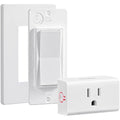 SURAIELEC Wireless Light Switch, Remote Control Outlet, Decorator Rocker Wall Switch, 15 AMP, 100ft RF Range, No Wiring No WiFi, Remote Outlet for Plug in Pendant Lamp, Christmas Holiday Decorations