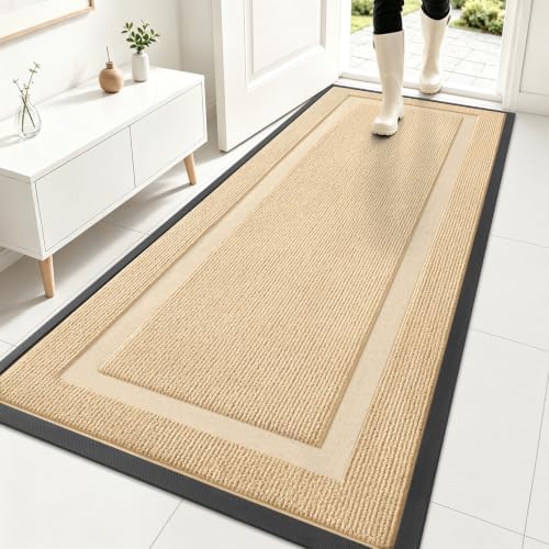 OLANLY Front Door Mat Outside 71x30, All-Season Heavy-Duty Rubber Doormat by OLANLY