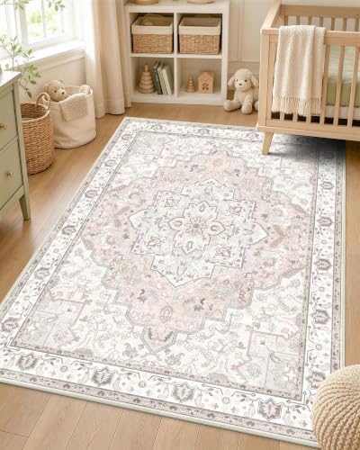 OLANLY 3x4 Washable Accent Rug, Soft Non Slip Carpet for Entryway Bedside by OLANLY