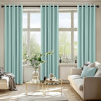 MIULEE Blackout Curtains for Bedroom 2 Panels 40 x 84 Inch Long Aqua - Image 6