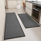 SUMLANS Kitchen Mats Set of 2 PCS for Floor, Washable Non Slip Rugs, Black - Image 3