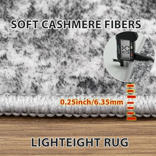 8x10 Area Rugs for Living Room Washable Bedroom Dining Room Black Grey - Image 5