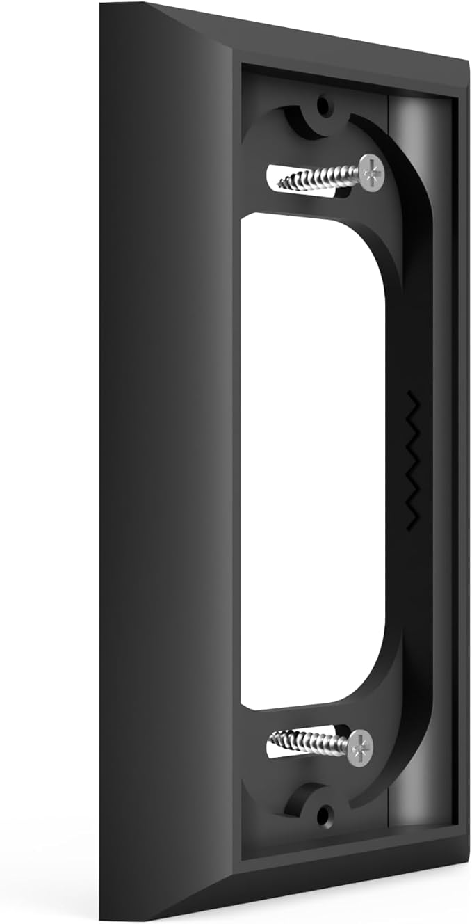 Ring Doorbell Mount - Hidden River Lab genuine Wall plate for Ring Wired Doorbell PRO (formerly Ring PRO2) - Premium adapter plate - Black
