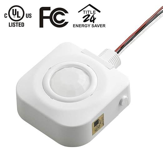 ECOELER Ceiling Occupancy Motion Sensor Switch, High Bay Fixture Mount 360° Ceiling Automatic Light Switch, 120/277VAC, UL, FCC Approved Passive Infrared Sensor