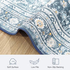 10x14 Area Rugs for Living Room, Washable Non-Slip Blue Large Carpet - Image 7