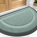 OLANLY Half Circle Front Door Mat Outside 71x23 All-Season Rubber Doormat by OLANLY