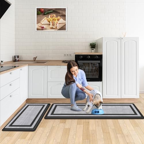 Mattitude Kitchen Mats Set of 2,Cushioned Anti-Fatigue Non-Skid Rug Sets - Image 6