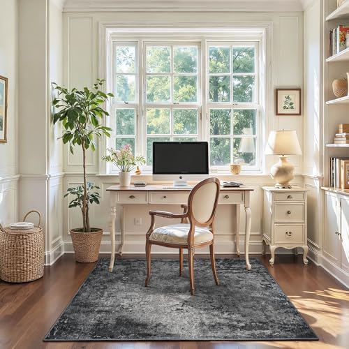 Entryway Rug 3x6 Black Bedroom Area Rug Washable Non Slip Abstract Boho Rugs for Indoor Entry, Kitchen, Classroom, Bathroom, Kids Girls Room, Office, College Dorm Small Carpet - Image 5