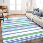 Area Rug 4x6 Blue Rug Washable Rugs Non Slip Low Pile Small Carpet for Entryway, Bedroom, Kitchen, Classroom, Kids Room, Office, Dorm, Dining Room - Image 3