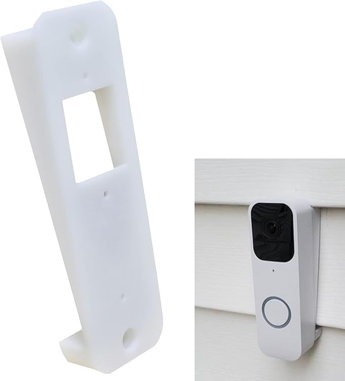 TEYOUYI Vinyl Siding Mount for Blink Doorbell, Angle Mount Wedge for Blink Video Doorbell (4" Standard Vinyl, Hardi Board, Aluminum, Cedar White