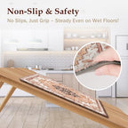 Boho Kitchen Mats for Floor 2PC Anti Fatigue Kitchen Rugs, Orange - Image 4
