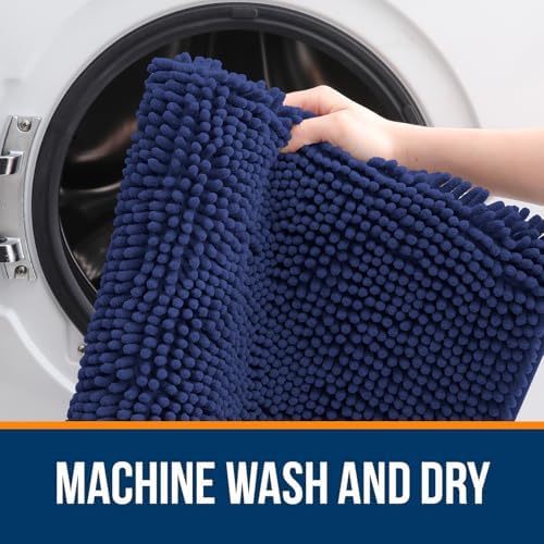 OLANLY Toilet Rugs U-Shaped 24x24, Soft Absorbent Chenille Contour Rugs - Image 5