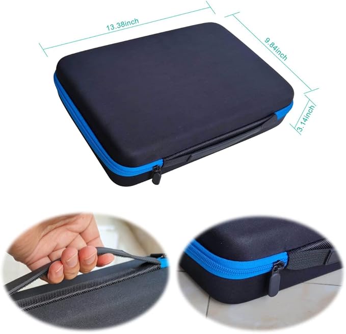 YAWEWYA Battery Organizer Storage Case with Tester:Battery Holder Box Garage Organizer Battery Vault Daddy Box with Zipper Mesh Pocket Fit for 18650 Batteries AA AAA C D 9V etc