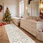 Madane Christmas Runner Rugs for Hallway 2x10, Grey Washable Kitchen Rug - Image 3