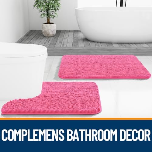 OLANLY Bathroom Runner Rugs 47x20, Extra Soft Absorbent Chenille Bath Rugs - Image 7