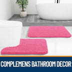 OLANLY Small Bathroom Rugs 24x16, Extra Soft Absorbent Chenille Bath Rugs - Image 7