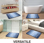 OLANLY Bathroom Runner Rugs Mat 44x20, Extra Soft Absorbent Microfiber Bath Rugs, Rubber Backing, Quick Dry, Washable Long Bath Mats for Bathroom Floor, Tub and Shower, Home Decor Accessories, Navy - Image 7