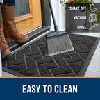 OLANLY Front Door Mat Outside 59x34, All-Season Absorbent Rubber Doormat - Image 6
