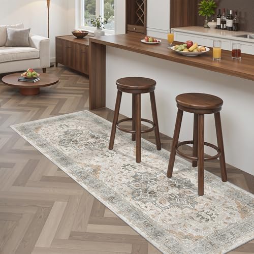 Madane Washable Runner Rug 2x6 Runners for Hallways Soft, Light Taupe Brown - Image 4