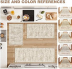Kitchen Rugs Sets of 3, 2x3 2x4 2x5 Rug Runner,Brown - Image 2