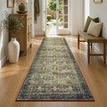 2x8 Area Rugs for Hallways, Brown Washable Non-Slip Kitchen Runner Rug by Lofus