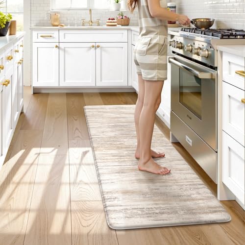 KIMODE Anti Fatigue Mats for Kitchen Floor, Farmhouse Kitchen Runner Rug by StayinComfortCookwithJoy