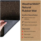 GORILLA GRIP WeatherMAX Door Mat, Indoor Outdoor, 29x17, Dark Brown Pebble - Image 6