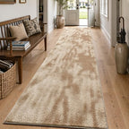 2x10 Tie-dye Beige Runner Rug Washable Non-Slip for Kitchen Hallway - Image 3