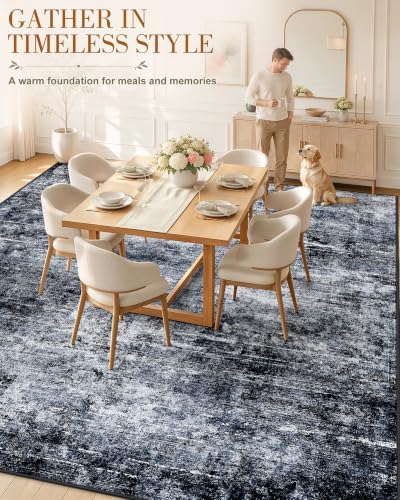 OLANLY 9x12 Washable Area Rug, Soft Non Slip Carpet for Bedroom Living Room - Image 3