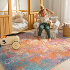 RELEANY Washable 10'x14' Abstract Area Rug for Living Room Starlight - Image 3