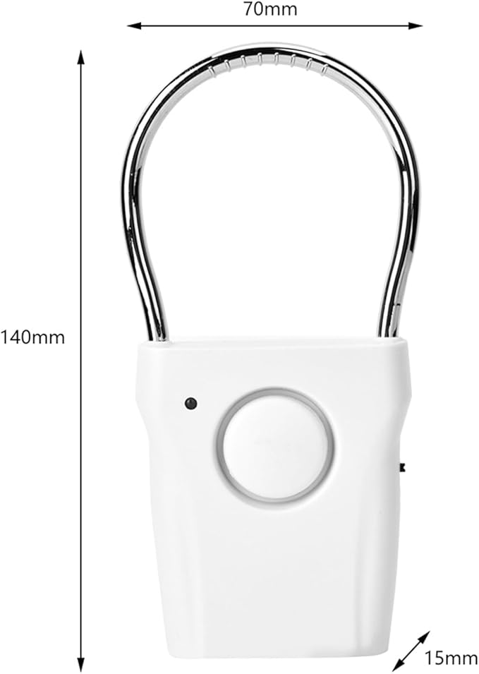 BORDSTRACT Door Handle Alarm, 120dB Vibration and Touching Triggered Portable Door and Window Alarm, for Traveling, Hotel, Apartment, Home Security