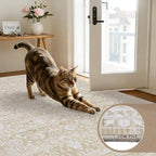 3x6 Hallway Washable Runner Rug: Kitchen Carpet Natural Beige - Image 5
