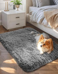 Ophanie Small Rug Upgrade Non Slip Throw Bedside Area Rugs, Fluffy Soft Grey Mini Bedroom Carpet, Affordable Door Entryway Indoor Inside Front Entrance Dog 2x3 Mat, Home Decor Aesthetic, Nursery by Ophanie