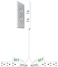 Sleek Socket Original & Patented Ultra-Thin Outlet Concealer with Cord Concealer Kit, Flat Extension Cord with Multi Outlets Power Strip, Ideal for Home Improvement, Hide Bulky and Messy Cords