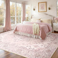 RELEANY Washable Area Rug, 8'x10', Pink by RELEANY