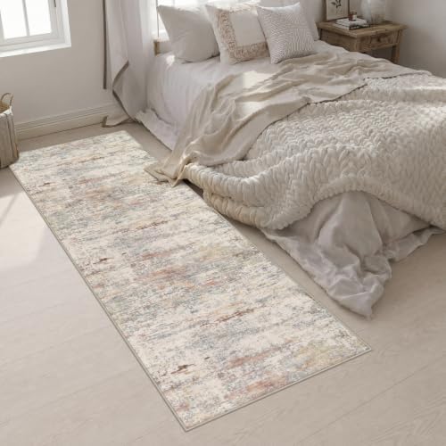 3x10 Washable Runner Rug：Modern Abstract Kitchen Soft Carpet Taupe - Image 5