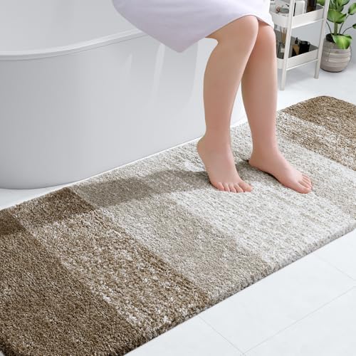 OLANLY Bathroom Runner Rug 70x20, Extra Soft Absorbent Microfiber Bath Rugs by OLANLY