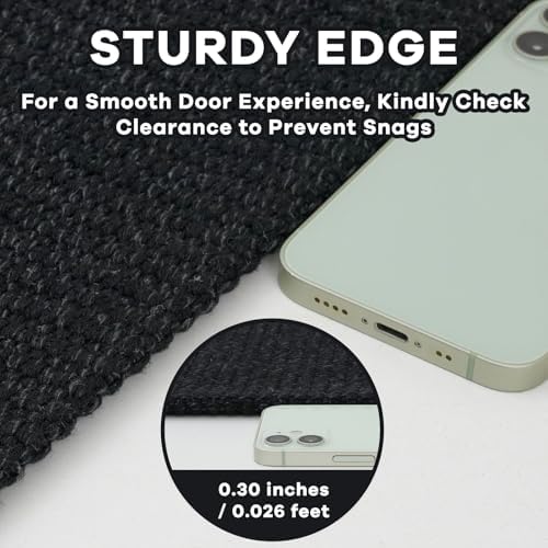 EARTHALL Washable Area Rug, Non Slip Living Room Rug, 5x7 Ft, Black Heather - Image 2