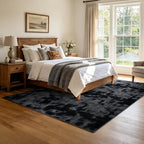 4x6 Tie-dye Dark Grey Area Rug Washable Non-Slip for Bedroom Living Room - Image 2