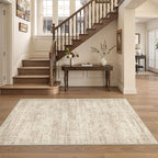 4x6 Area Rug for Entryway,Washable Kitchen Rug,Beige - Image 4