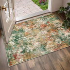 RELEANY Washable 3'x5' Abstract Area Rug for Living Room Green Multi - Image 3