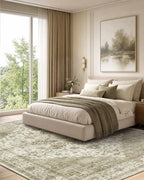 Amada Vintage Washable Area Rug,9'x12',Light Walnut - Image 4